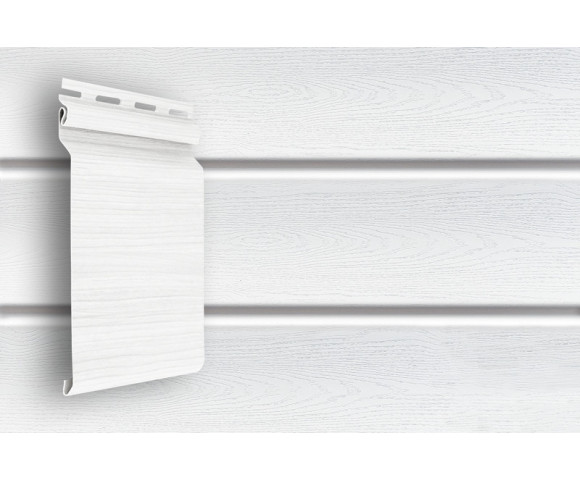 Сайдинг Grand Line Natural-Брус Classic белый