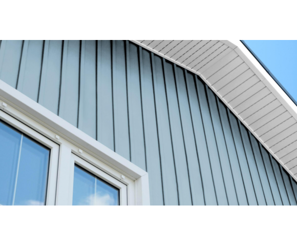 Сайдинг Grand Line вертикальный Color Plus голубой