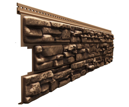 Виниловый сайдинг Docke Rocky кедровый орех