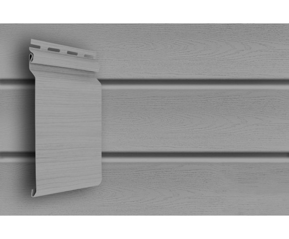 Сайдинг Grand Line Natural-Брус Classic серый