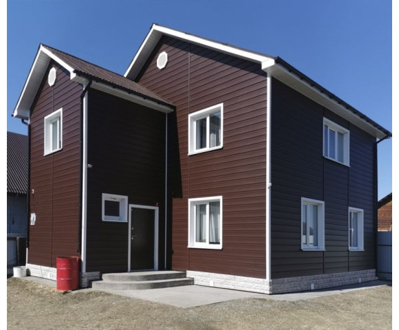 Сайдинг Grand Line Natural-Брус S7 Акрил темный дуб