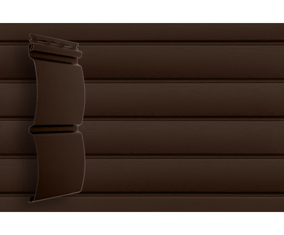 Сайдинг Grand Line Блок хаус D4,8 Акрил темный дуб