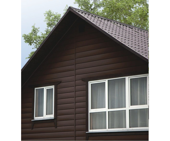 Сайдинг Grand Line Блок хаус D4,8 Акрил темный дуб