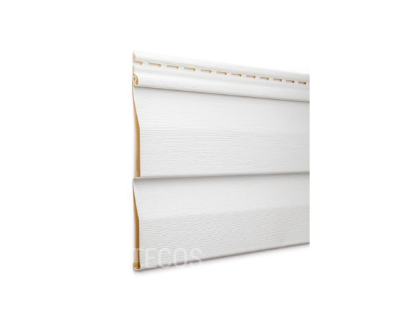 Сайдинг Tecos Ardennes корабельный брус Белый