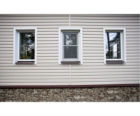 Сайдинг Grand Line Корабельный брус D4 Slim бежевый