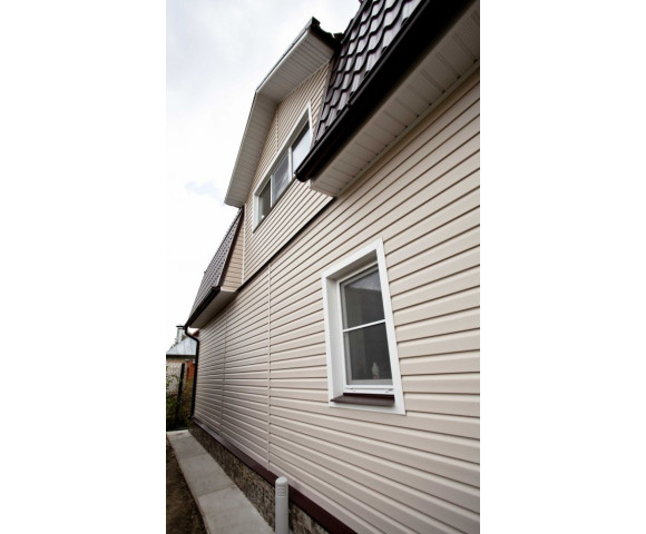 Сайдинг Grand Line Корабельный брус D4 Slim бежевый