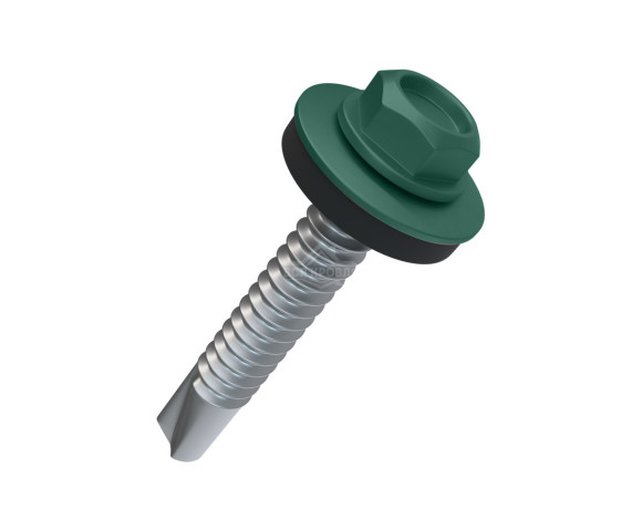 Саморез 4.8х50 мм Полиэстер RAL 6005