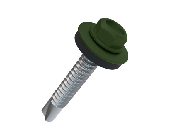 Саморез 4.8х50 мм Полиэстер RAL 6020