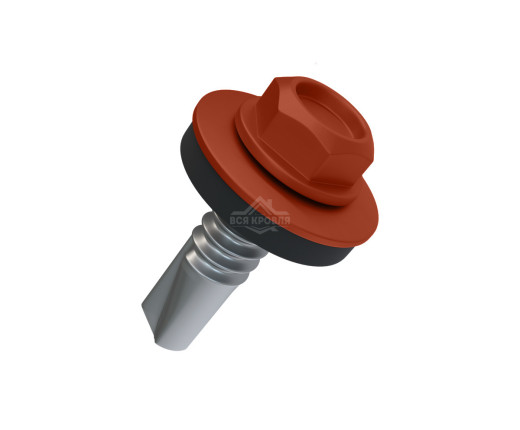 Саморез 5.5х19 мм Полиэстер RAL 8004