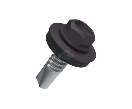 Саморез 5.5х19 мм Полиэстер RAL 8019