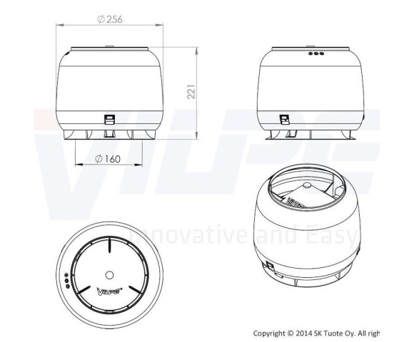 Колпак для вентиляционной трубы Vilpe 160