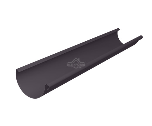 Желоб полукруглый Ø125 мм Полиэстер двусторонний RAL 8019