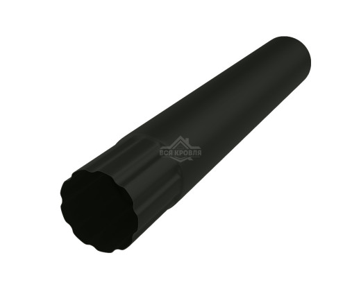 Труба водосточная Ø90 1 м Полиэстер двусторонний RAL 9005