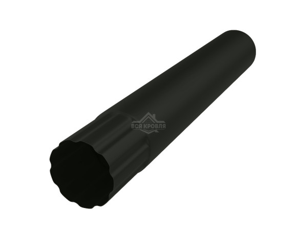 Труба водосточная Ø90 1 м Полиэстер двусторонний RAL 9005