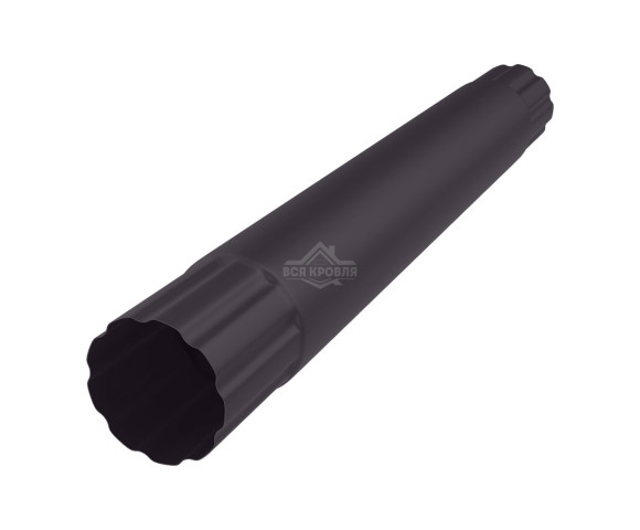 Труба водосточная соединительная Ø90 Полиэстер двусторонний RAL 8019