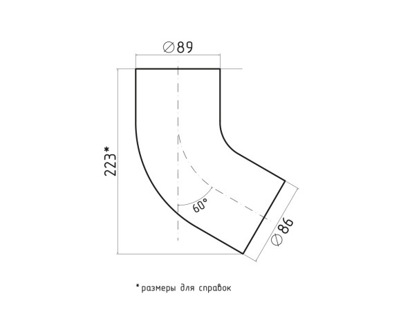 Колено Ø90 мм Pural RAL 7024