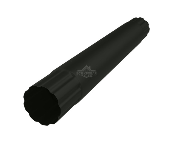 Труба водосточная соединительная Ø90 Полиэстер двусторонний RAL 9005