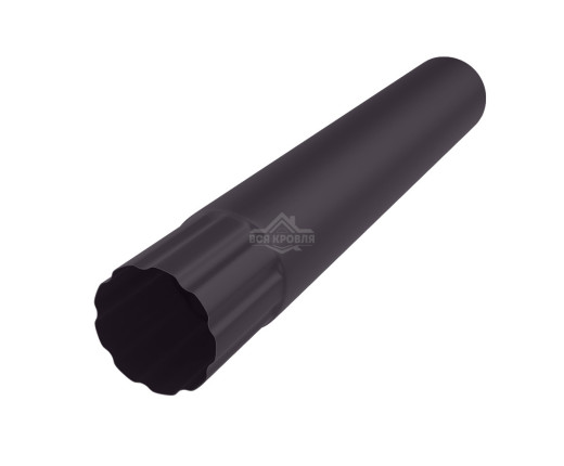 Труба водосточная Ø90 1 м Полиэстер двусторонний RAL 8019