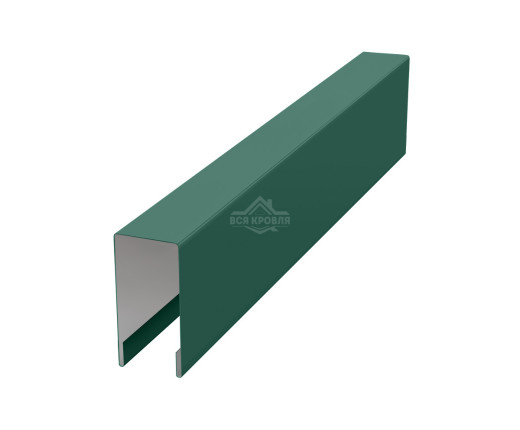 Планка для забора П-образная С8 MAT RAL 6005