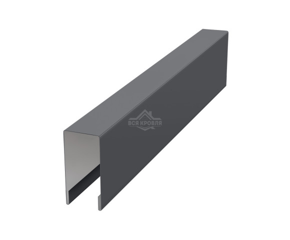 Планка для забора П-образная С8 Pural RAL 7024