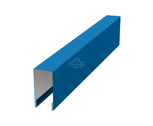 Планка для забора П-образная С8 MAT RAL 5005