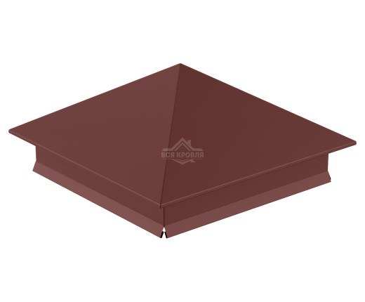 Колпак на столб 400х400 Полиэстер RAL 8017