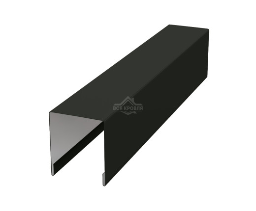 Планка для забора П-образная С20 MAT RAL 9005