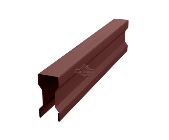 Планка для забора фигурная С8 Полиэстер RAL 8017