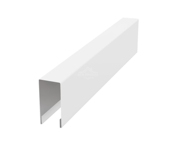 Планка для забора П-образная С8 Полиэстер RAL 9003