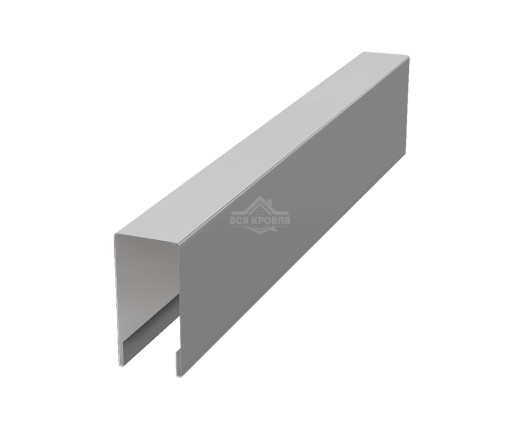 Планка для забора П-образная С8 Полиэстер RAL 9006