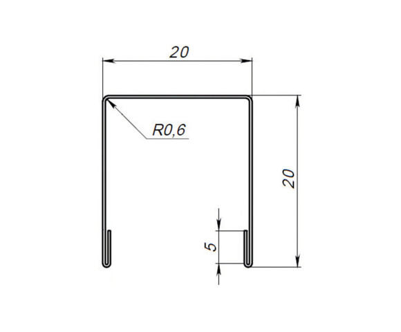 Планка для забора П-образная С20 Pural RR-32