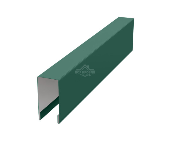 Планка для забора П-образная С8 Pural RAL 6005