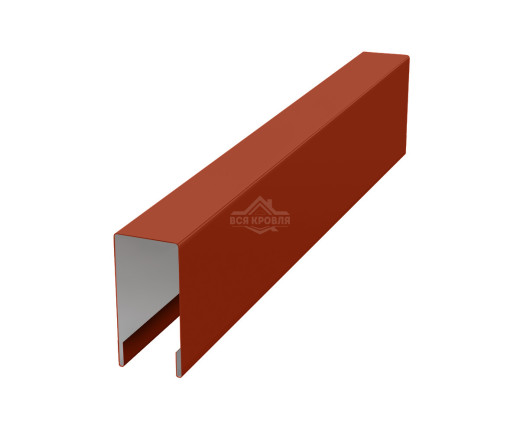 Планка для забора П-образная С8 Pural RAL 8004