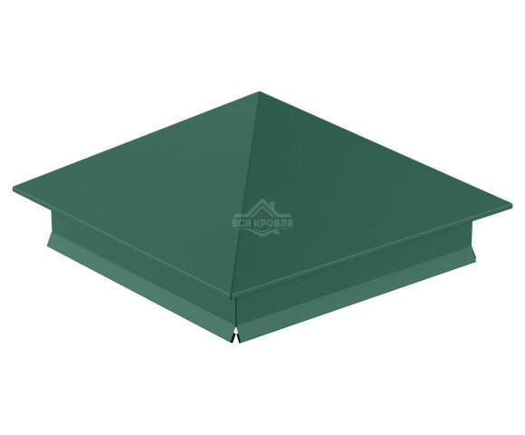 Колпак на столб 400х400 Полиэстер RAL 6005