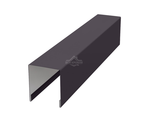 Планка для забора П-образная С20 MAT RAL 8019