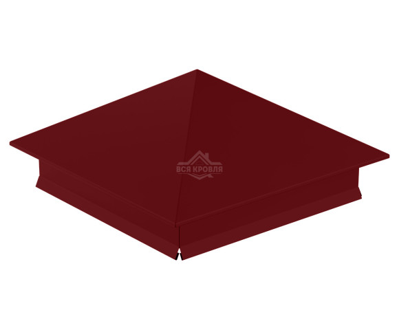 Колпак на столб 400х400 Полиэстер RAL 3005