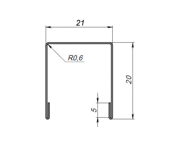 Планка для забора П-образная С21 Pural RR-32