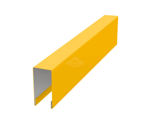 Планка для забора П-образная С8 Полиэстер RAL 1018