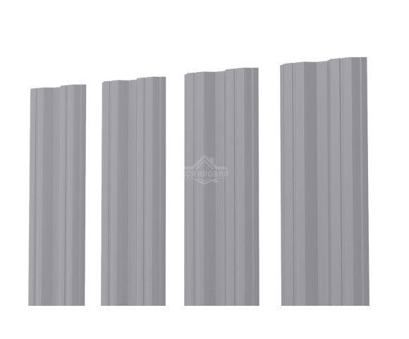 Евроштакетник М-образный 0.4 Полиэстер RAL 7004
