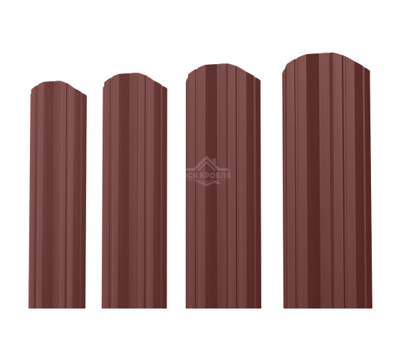 Евроштакетник М-образный фигурный 0.45 Texture RAL 8017