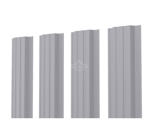 Евроштакетник П-образный прямой 0.4 Полиэстер двусторонний RAL 7004