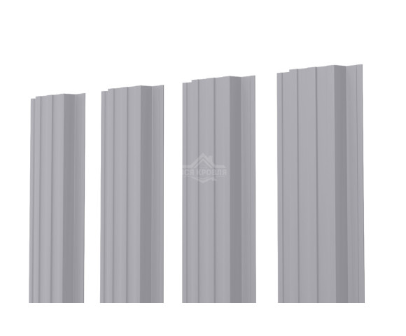 Евроштакетник П-образный прямой 0.4 Полиэстер двусторонний RAL 7004