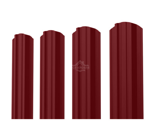 Евроштакетник П-Премиум фигурный 0.45 Полиэстер RAL 3005
