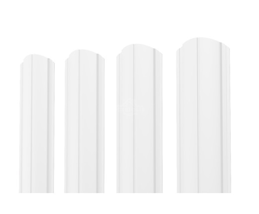 Евроштакетник ПД-образный фигурный 0.45 Полиэстер RAL 9003