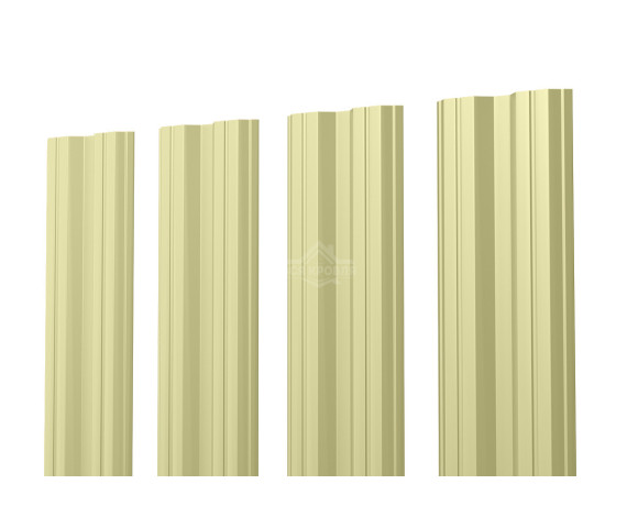 Евроштакетник М-образный 0.45 Полиэстер RAL 1014