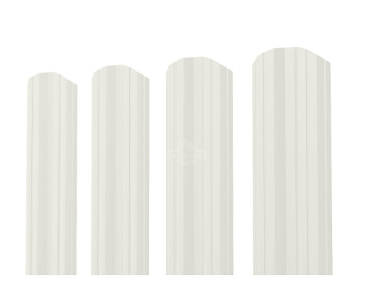 Евроштакетник М-образный фигурный 0.5 Полиэстер RAL 9002