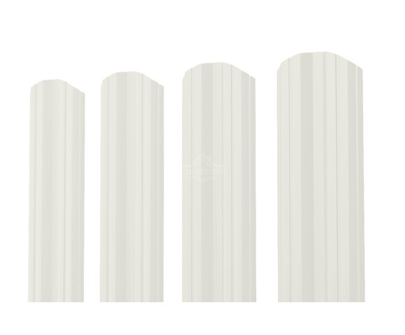 Евроштакетник М-образный фигурный 0.5 Полиэстер RAL 9002