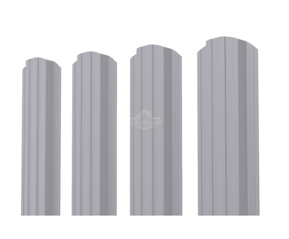 Евроштакетник П-образный фигурный 0.45 Полиэстер RAL 7004