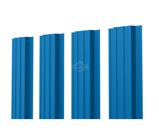 Евроштакетник П-образный прямой 0.35 Полиэстер RAL 5005