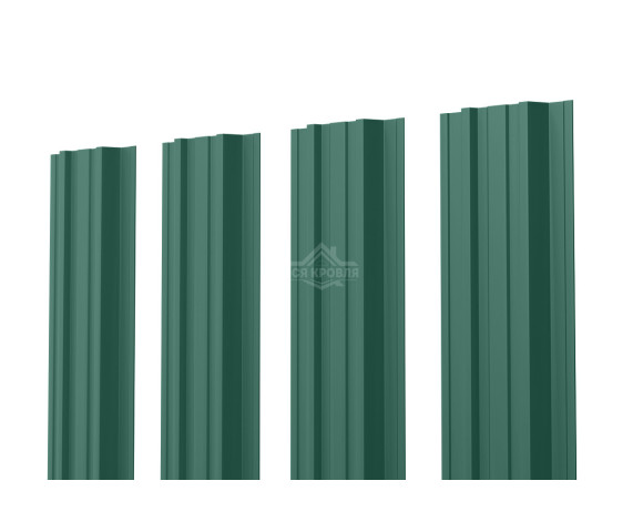 Евроштакетник П-Премиум прямой 0.5 Pural RAL 6005
